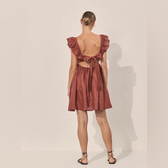 KIVARI Clove Mini Dress in Rust color NWT XS - Picture 3 of 13